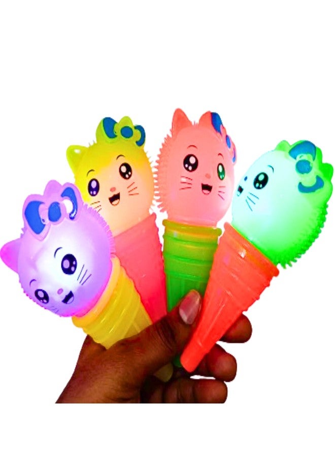 Munmoll Chu Chu Led Flashing Ice Cream Anti-Stress Gift Fun Toys for Children LED Light Ice Cream Learning and Educational Toy for Kids Pack of 2 pcs - Image 2